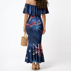 Proud To Be Australian Mermaid Dress Australia Flag Day Waving Commonwealth Star
