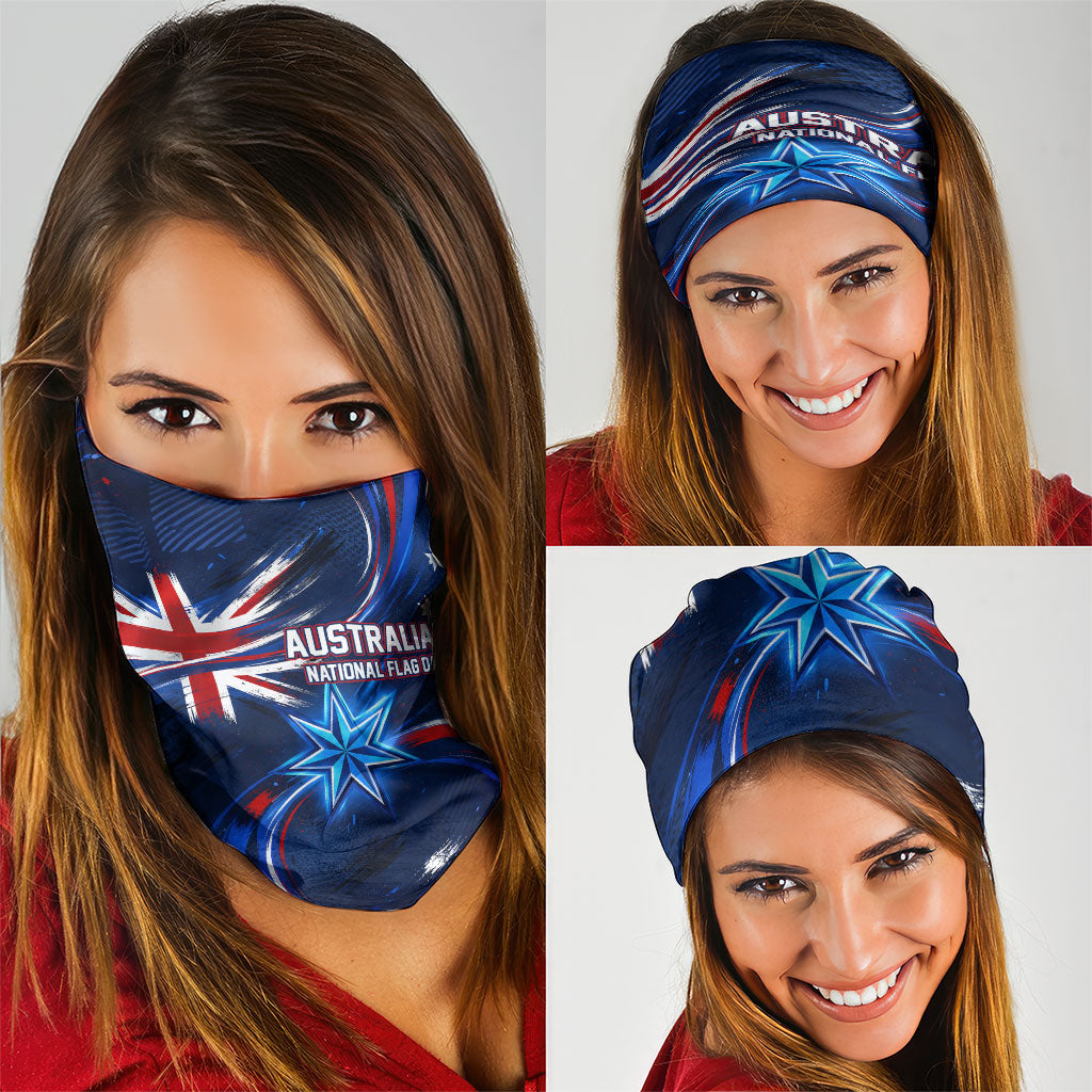 Proud To Be Australian Neck Gaiter Australia Flag Day Waving Commonwealth Star