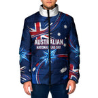 Proud To Be Australian Padded Jacket Australia Flag Day Waving Commonwealth Star