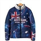 Proud To Be Australian Padded Jacket Australia Flag Day Waving Commonwealth Star