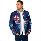 Proud To Be Australian Padded Jacket Australia Flag Day Waving Commonwealth Star
