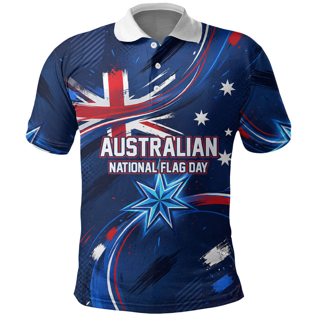 Proud To Be Australian Polo Shirt Australia Flag Day Waving Commonwealth Star