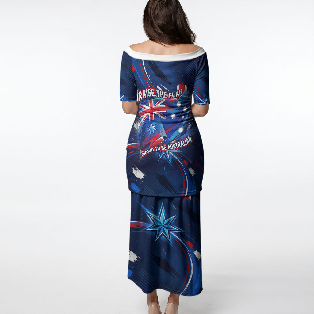 Proud To Be Australian Puletasi Australia Flag Day Waving Commonwealth Star