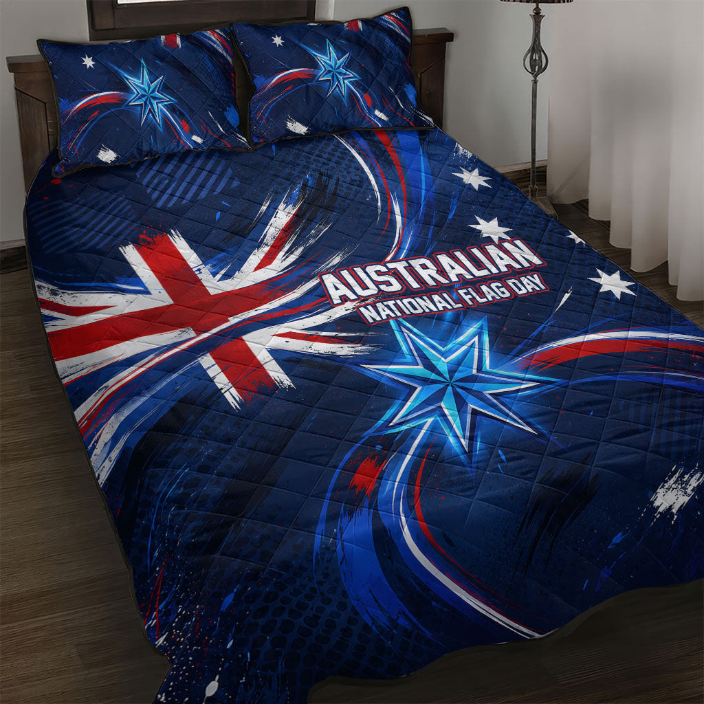Proud To Be Australian Quilt Bed Set Australia Flag Day Waving Commonwealth Star