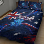 Proud To Be Australian Quilt Bed Set Australia Flag Day Waving Commonwealth Star