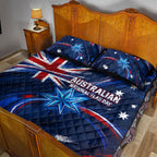 Proud To Be Australian Quilt Bed Set Australia Flag Day Waving Commonwealth Star