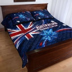 Proud To Be Australian Quilt Bed Set Australia Flag Day Waving Commonwealth Star
