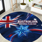 Proud To Be Australian Round Carpet Australia Flag Day Waving Commonwealth Star