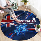 Proud To Be Australian Round Carpet Australia Flag Day Waving Commonwealth Star