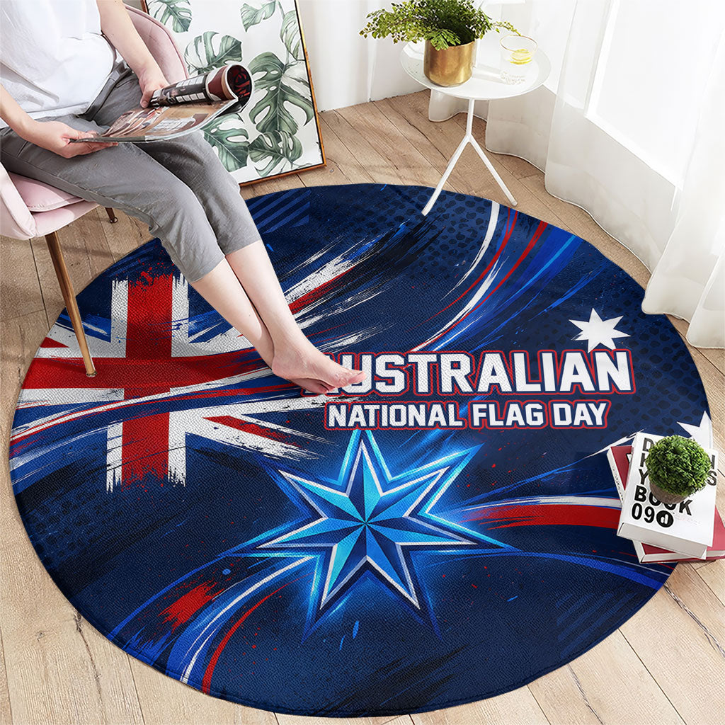 Proud To Be Australian Round Carpet Australia Flag Day Waving Commonwealth Star