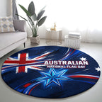 Proud To Be Australian Round Carpet Australia Flag Day Waving Commonwealth Star