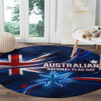 Proud To Be Australian Round Carpet Australia Flag Day Waving Commonwealth Star