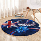 Proud To Be Australian Round Carpet Australia Flag Day Waving Commonwealth Star