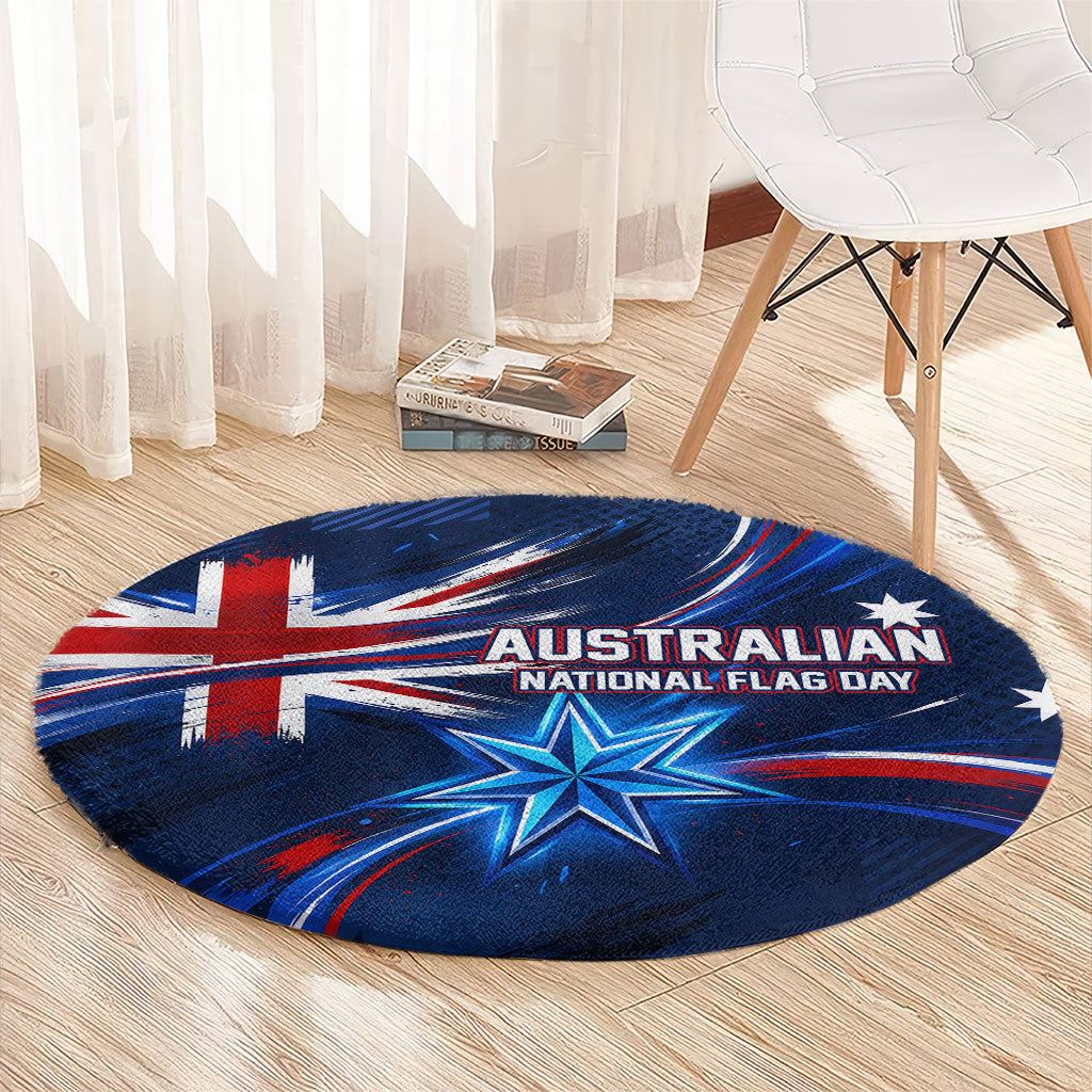 Proud To Be Australian Round Carpet Australia Flag Day Waving Commonwealth Star