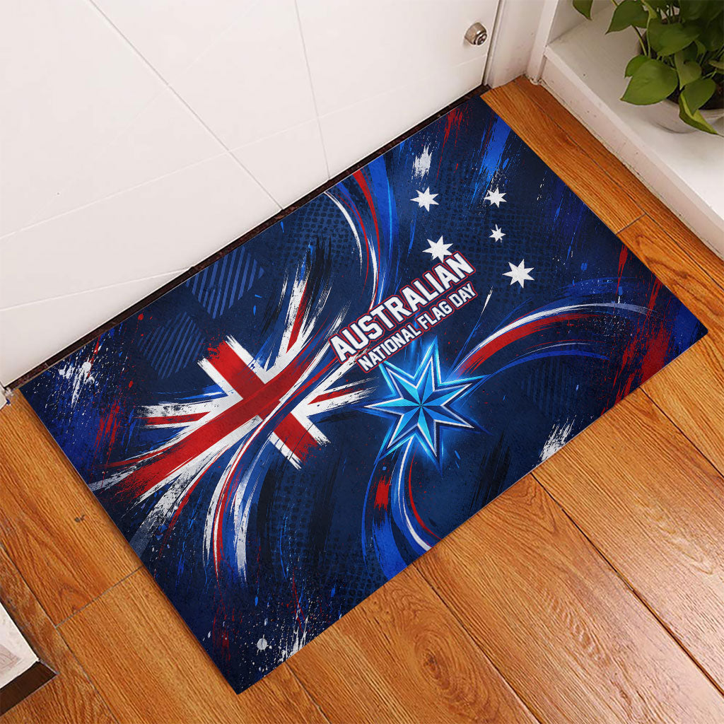 Proud To Be Australian Rubber Doormat Australia Flag Day Waving Commonwealth Star
