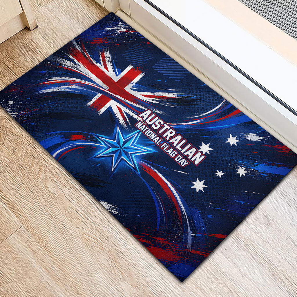 Proud To Be Australian Rubber Doormat Australia Flag Day Waving Commonwealth Star