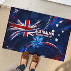 Proud To Be Australian Rubber Doormat Australia Flag Day Waving Commonwealth Star