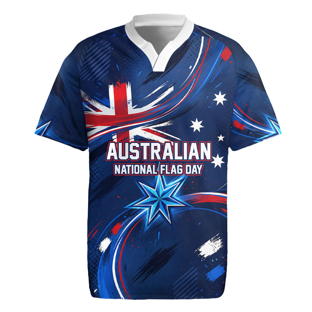 Proud To Be Australian Rugby Jersey Australia Flag Day Waving Commonwealth Star