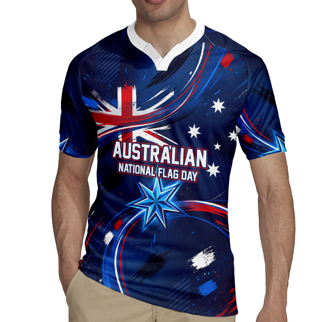 Proud To Be Australian Rugby Jersey Australia Flag Day Waving Commonwealth Star
