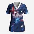 Proud To Be Australian Scrub Top Australia Flag Day Waving Commonwealth Star