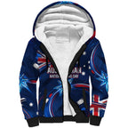 Proud To Be Australian Sherpa Hoodie Australia Flag Day Waving Commonwealth Star