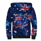 Proud To Be Australian Sherpa Hoodie Australia Flag Day Waving Commonwealth Star
