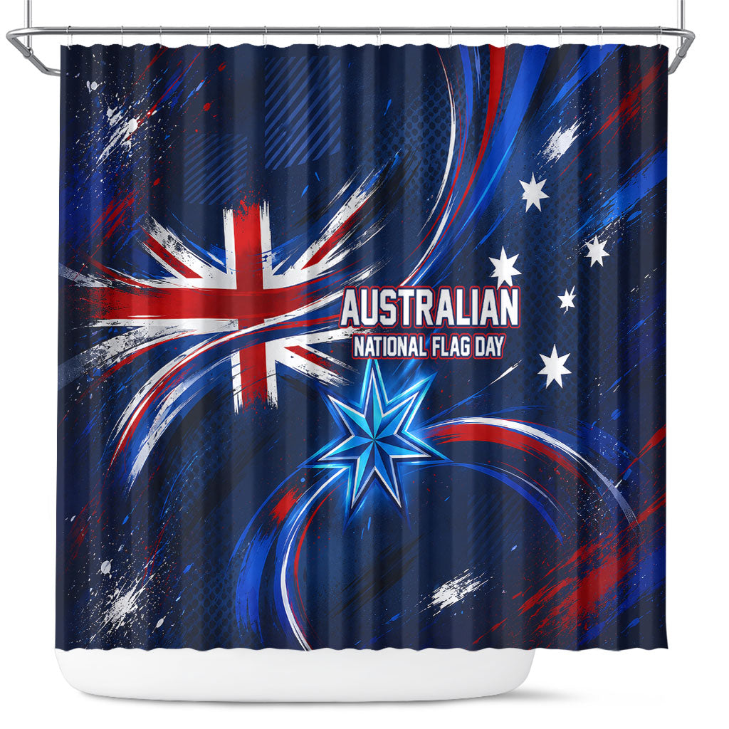 Proud To Be Australian Shower Curtain Australia Flag Day Waving Commonwealth Star