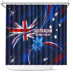 Proud To Be Australian Shower Curtain Australia Flag Day Waving Commonwealth Star