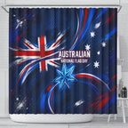 Proud To Be Australian Shower Curtain Australia Flag Day Waving Commonwealth Star