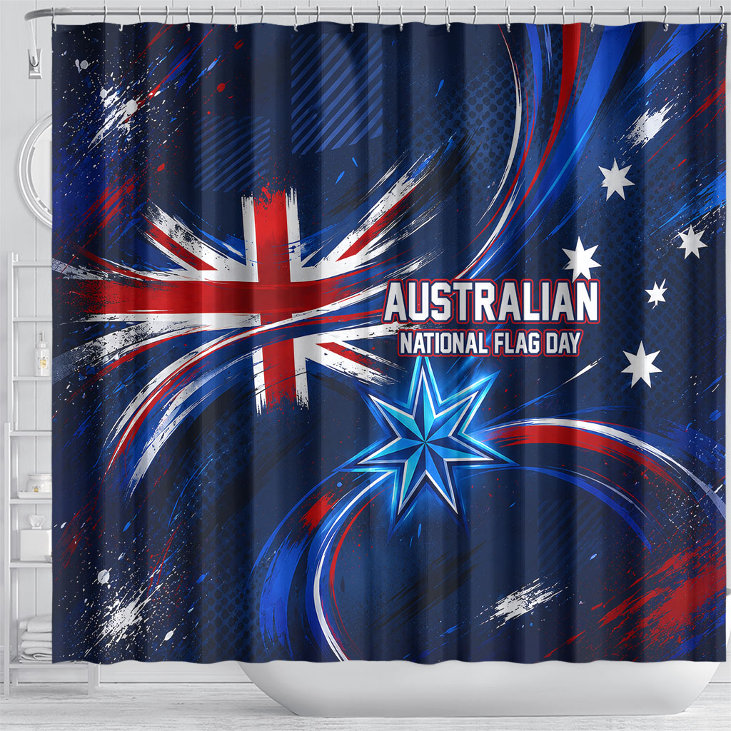 Proud To Be Australian Shower Curtain Australia Flag Day Waving Commonwealth Star