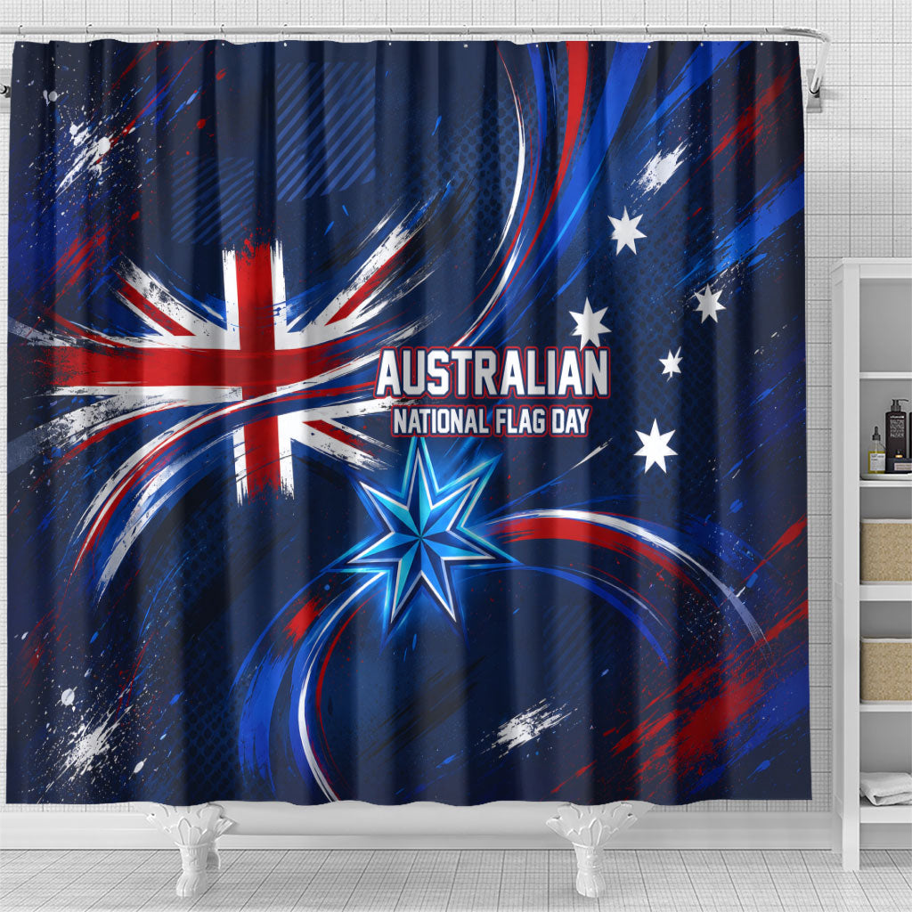 Proud To Be Australian Shower Curtain Australia Flag Day Waving Commonwealth Star