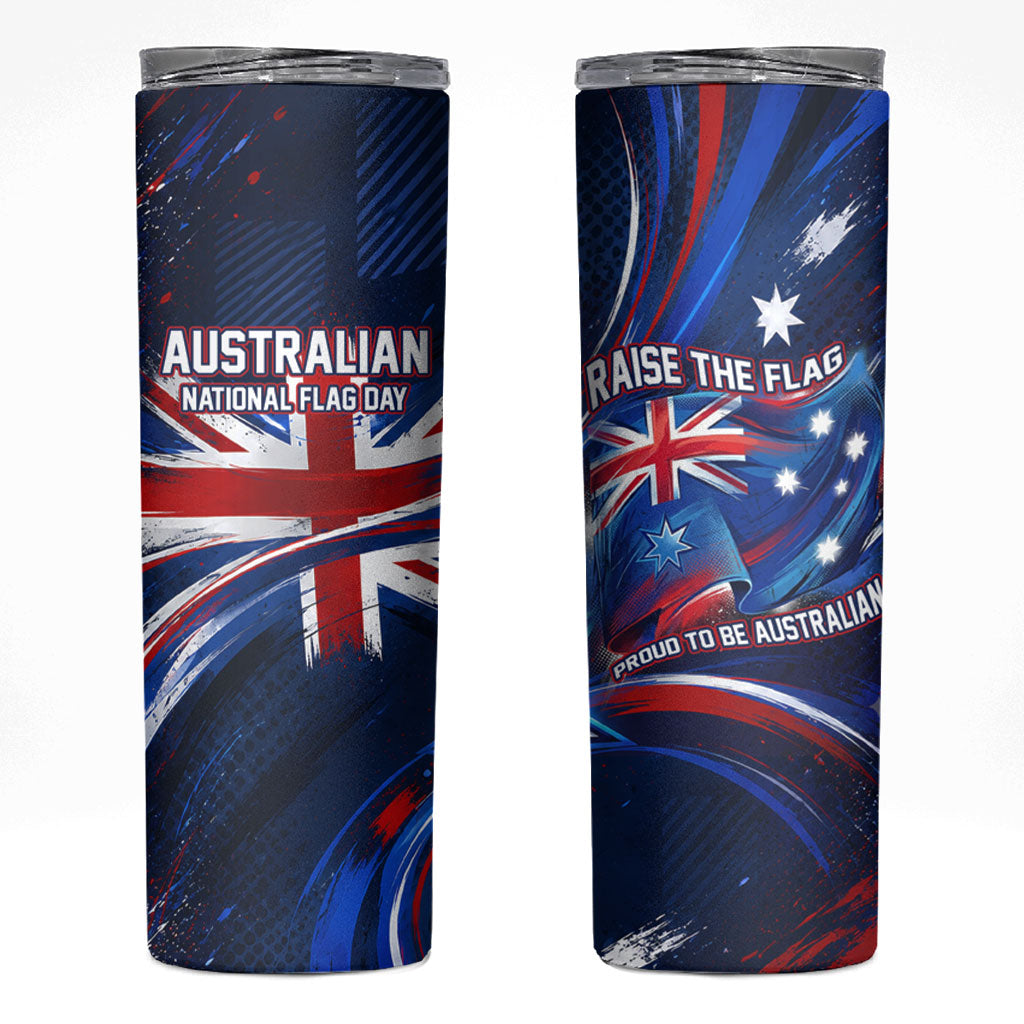 Proud To Be Australian Skinny Tumbler Australia Flag Day Waving Commonwealth Star