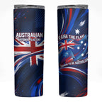 Proud To Be Australian Skinny Tumbler Australia Flag Day Waving Commonwealth Star