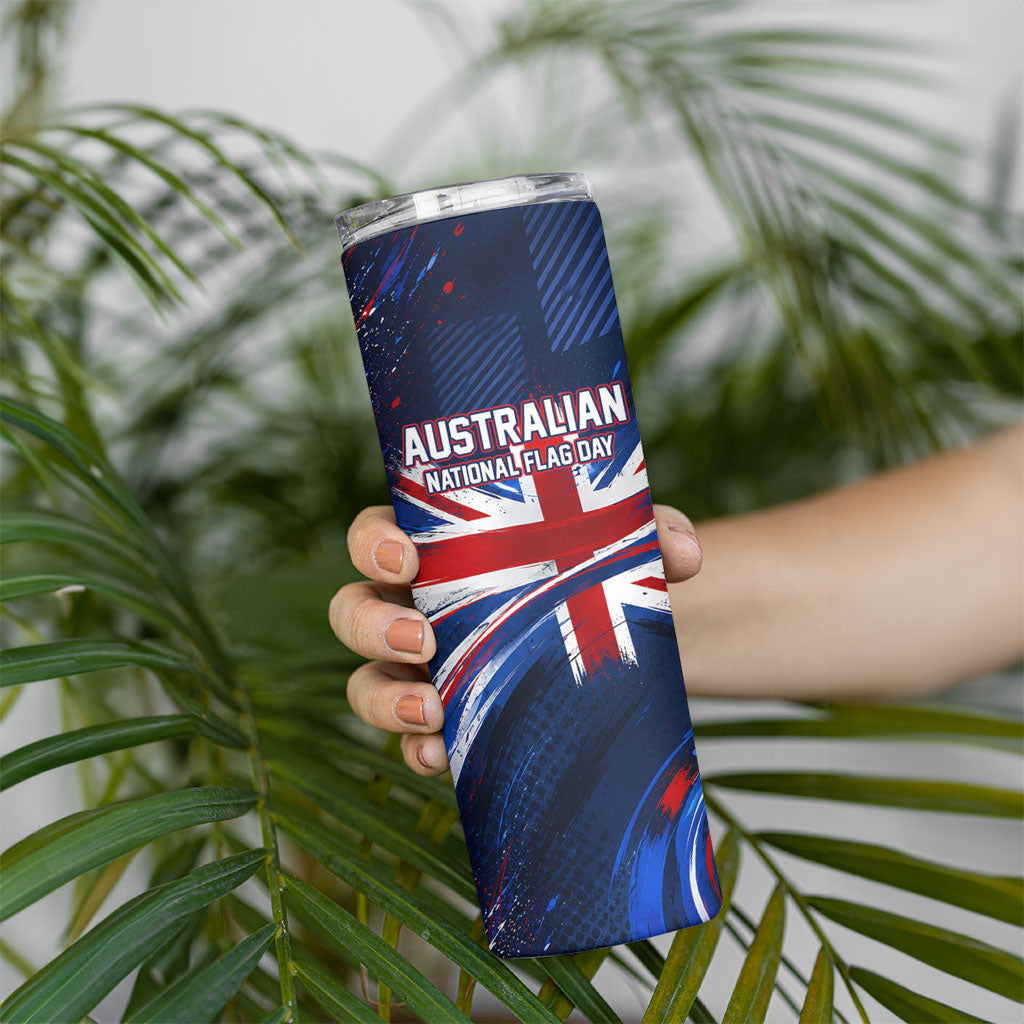 Proud To Be Australian Skinny Tumbler Australia Flag Day Waving Commonwealth Star