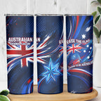 Proud To Be Australian Skinny Tumbler Australia Flag Day Waving Commonwealth Star