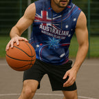Proud To Be Australian Sleeveless Hoodie Australia Flag Day Waving Commonwealth Star