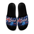 Proud To Be Australian Slide Sandals Australia Flag Day Waving Commonwealth Star