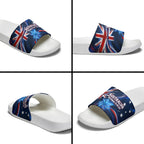 Proud To Be Australian Slide Sandals Australia Flag Day Waving Commonwealth Star