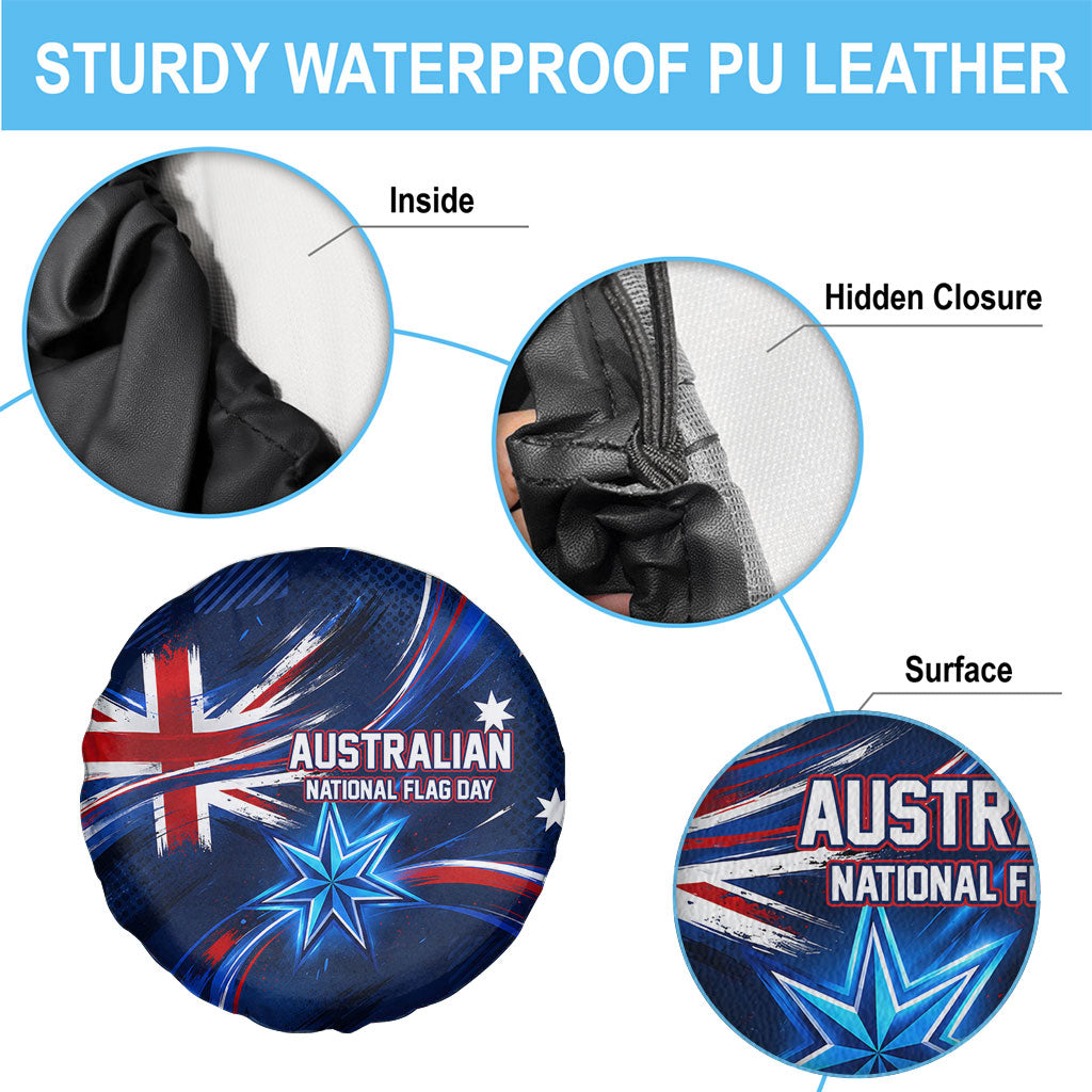 Proud To Be Australian Spare Tire Cover Australia Flag Day Waving Commonwealth Star