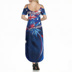 Proud To Be Australian Summer Maxi Dress Australia Flag Day Waving Commonwealth Star