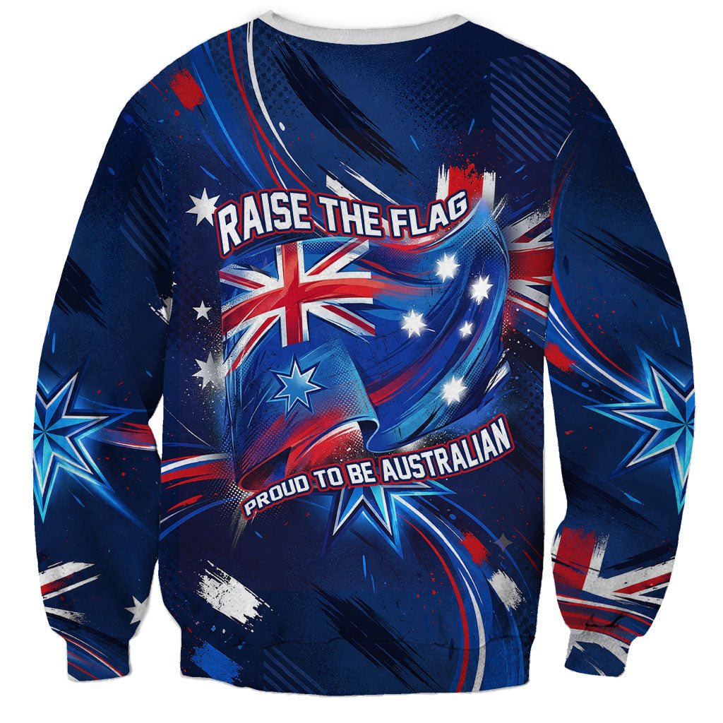 Proud To Be Australian Sweatshirt Australia Flag Day Waving Commonwealth Star