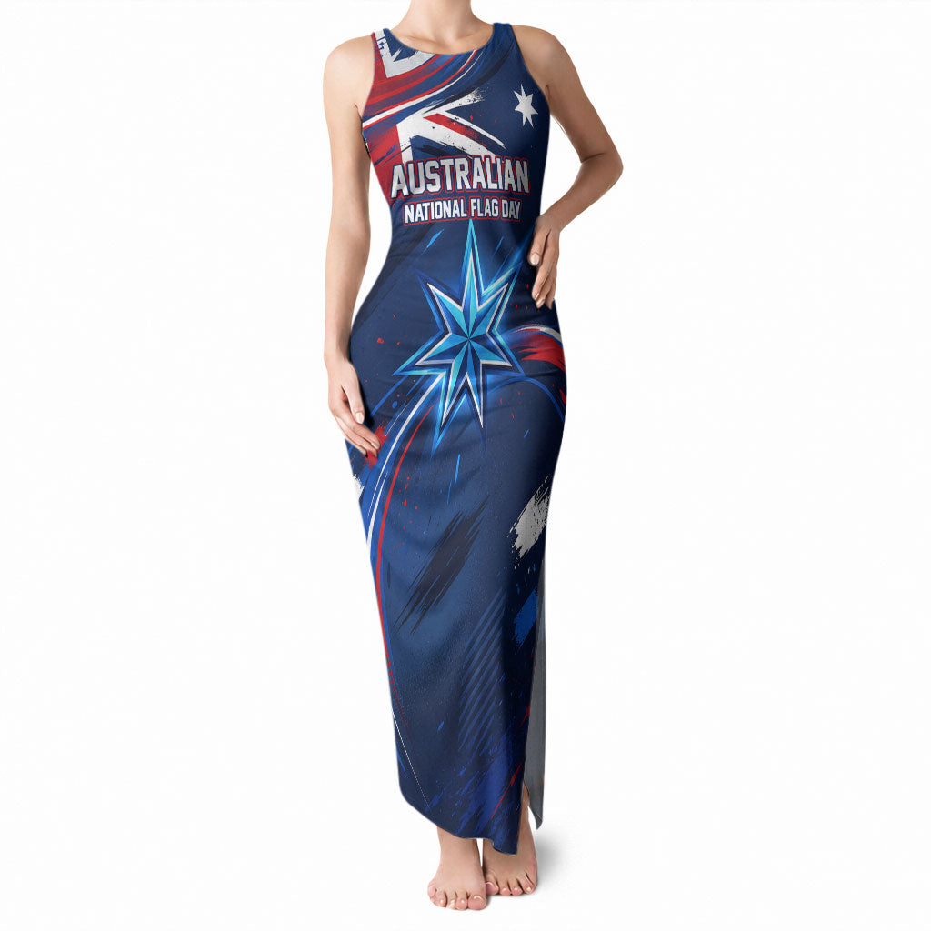 Proud To Be Australian Tank Maxi Dress Australia Flag Day Waving Commonwealth Star