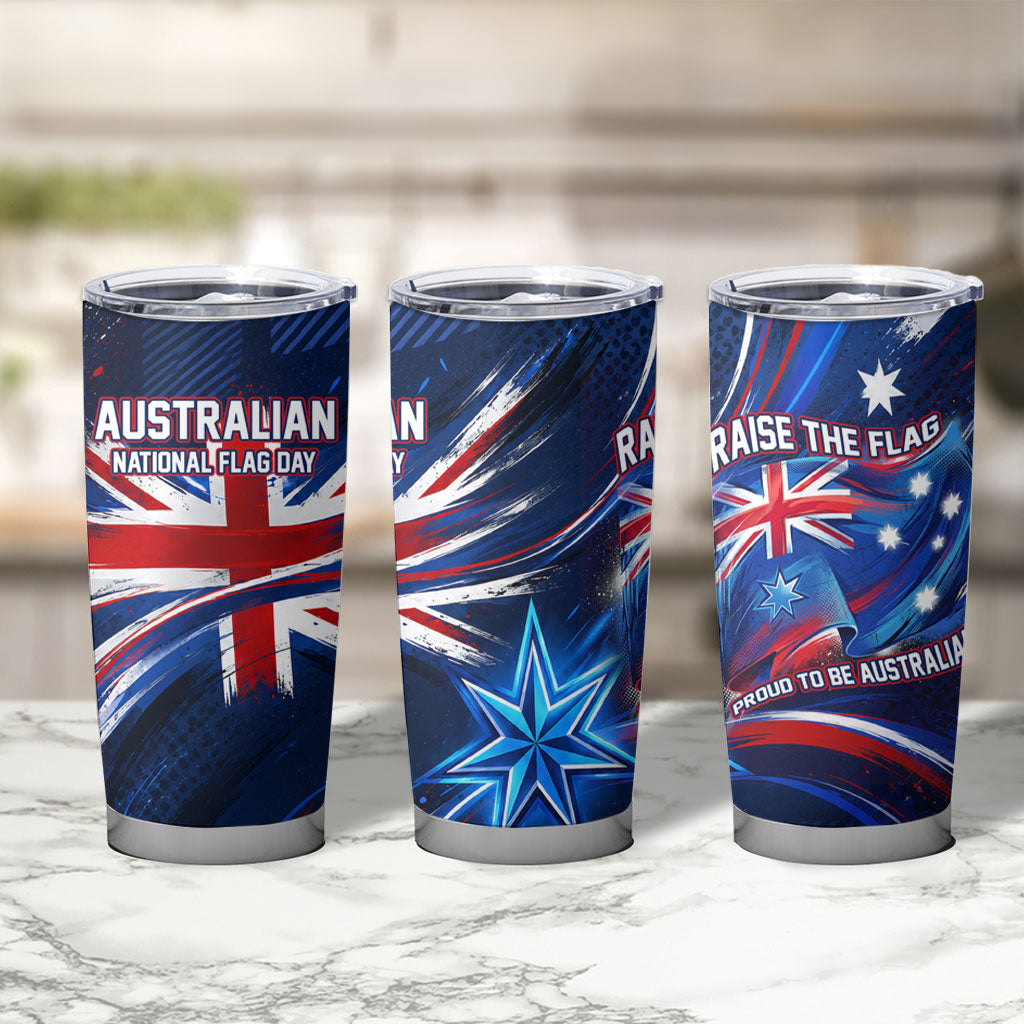Proud To Be Australian Tumbler Cup Australia Flag Day Waving Commonwealth Star