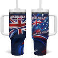 Proud To Be Australian Tumbler With Handle Australia Flag Day Waving Commonwealth Star