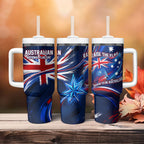 Proud To Be Australian Tumbler With Handle Australia Flag Day Waving Commonwealth Star