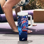 Proud To Be Australian Tumbler With Handle Australia Flag Day Waving Commonwealth Star