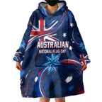 Proud To Be Australian Wearable Blanket Hoodie Australia Flag Day Waving Commonwealth Star