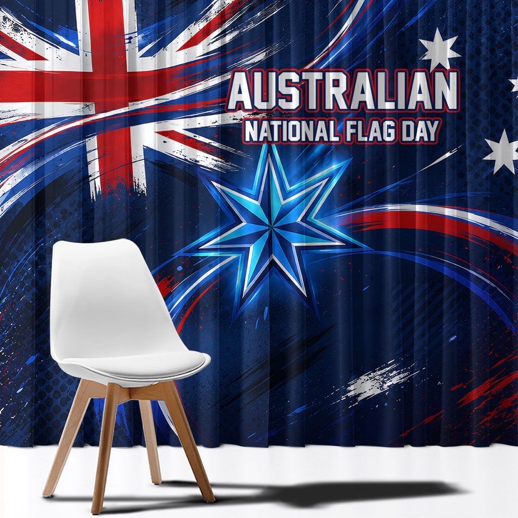 Proud To Be Australian Window Curtain Australia Flag Day Waving Commonwealth Star