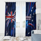 Proud To Be Australian Window Curtain Australia Flag Day Waving Commonwealth Star