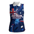 Proud To Be Australian Women Sleeveless Polo Shirt Australia Flag Day Waving Commonwealth Star